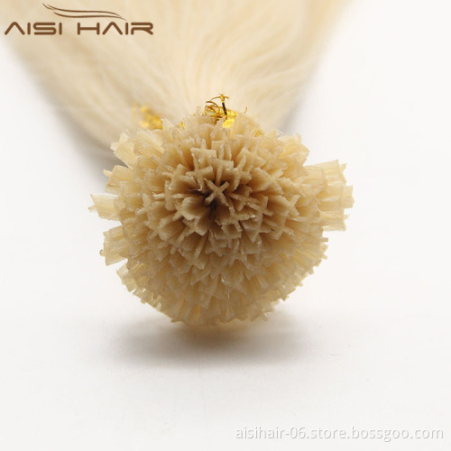 Aisi Hair Hot Selling Italian Keratin  Indian Human U Tip Hair Extensions
